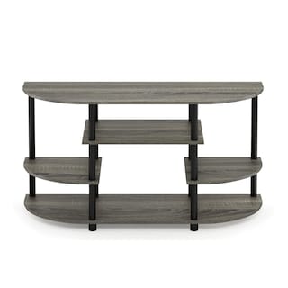 Foto 3 | Foto 3 | Mueble De Tv Furinno Jaya, Diseño Simple, Esquina, Roble Francés, Gris - Venta Internacional.