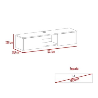 Foto 7 | Foto 7 | Mesa Para Tv Flotante Gleid Wengue  Virtual Muebles