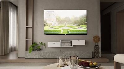 Foto 3 | Foto 3 | Mueble Para Tv Flotante Con Diseño Escalonado En Acabado Mármol.