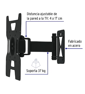Foto 2 | Foto 2 | Soporte Para Pantallas 23'' A 37'' Mov. Angular Y Articulado