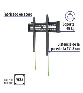 Foto 2 | Foto 2 | Soporte para Pantallas de 32'' a 70''  Fijo