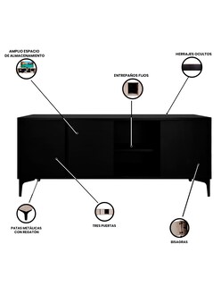 Foto 3 | Foto 3 | Mueble De Tv  Centro De Entretenimiento Minimalista Modelo Emir