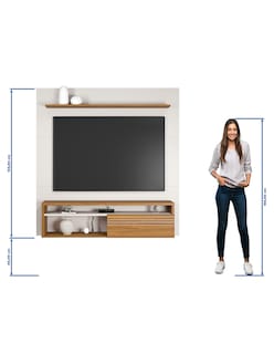Foto 4 | Foto 4 | Mueble Para Tv Hasta 65'' Empotrable Moderno Nt1100 Blanco-freijo