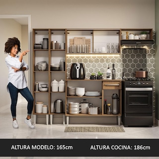 Foto 5 | Foto 5 | Cocina Integral Madesa GREM2290095Z color Marrón 5 Piezas