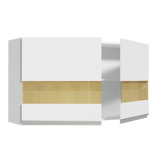 Foto 5 | Foto 5 | Armario Madesa color Blanco Glamy 120 CM 2 Puertas con Cristal