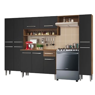Foto 1 | Foto 1 | Armario de Cocina Madesa GREM2610017K color Negro 4 Piezas