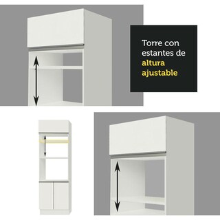 Foto 5 | Foto 5 | Armario de Cocina MADESA GRGL33000109 color Blanco 6 Piezas