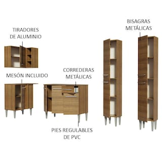 Foto 4 | Foto 4 | Cocina Integral Esquinera Madesa Emilly Music 293 cm Marrón 02