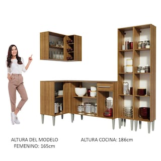 Foto 5 | Foto 5 | Cocina Integral Esquinera Madesa Emilly Music 293 cm Marrón 02