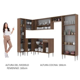 Foto 5 | Foto 5 | Cocina Integral Completa Madesa 01 Emilly Love Marrón/Negro 385 cm