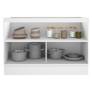 Foto 3 | Foto 3 | Mueble Fregadero Madesa G241209BGL color Blanco y Marrón Glamy 120 CM 2 Puertas sin Encimera y Fregadero