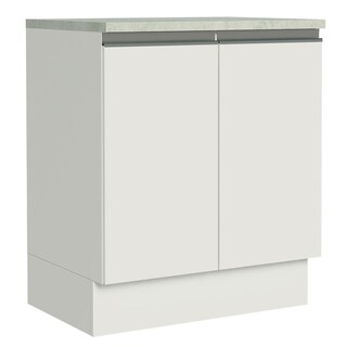 Foto 1 | Foto 1 | Mostrador de Cocina Madesa G2470009GL color Blanco Glamy 70 CM 2 Puertas