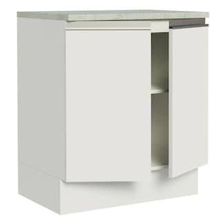 Foto 3 | Foto 3 | Mostrador de Cocina Madesa G2470009GL color Blanco Glamy 70 CM 2 Puertas