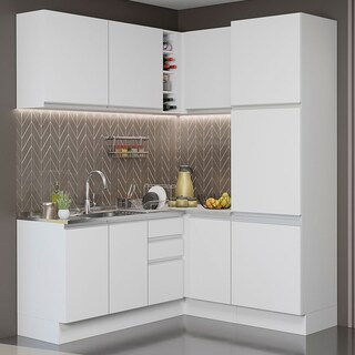 Foto 3 | Foto 3 | Armario Esquinero Madesa GCGL32900109 color Blanco 7 Piezas