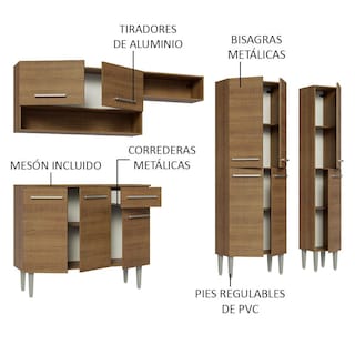 Foto 5 | Foto 5 | Cocina Integral Completa Madesa Emilly Marrón 261 cm