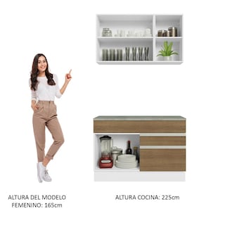 Foto 5 | Foto 5 | Armario de Cocina Compacto 120 cm Glamy Madesa color Blanco