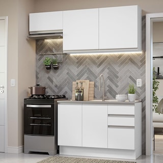 Foto 2 | Foto 2 | Cocina Integral Compacta Madesa Glamy Blanco 180 cm