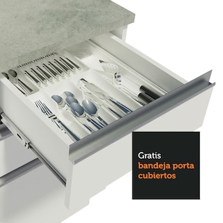 Foto 6 | Foto 6 | Armario Cocina Completo 270cm Atenas Madesa 03 color Blanco