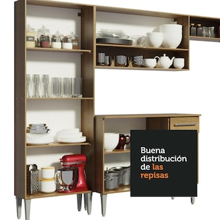 Foto 7 | Foto 7 | Armario De Cocina Completo 325cm Emilly Madesa 04 color Marrón