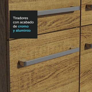 Foto 6 | Foto 6 | Armario de Cocina Compacto 105 cm con Gabinete y Mostrador Madesa Emilly color Marrón