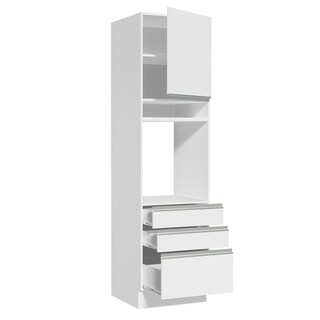 Foto 2 | Foto 2 | Alacena Gabinete Madesa Glamy 60 cm 1 Puerta 3 Cajones - Blanco