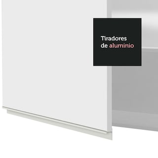 Foto 8 | Foto 8 | Alacena Gabinete Madesa Glamy 60 cm 1 Puerta 3 Cajones - Blanco