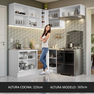 Foto 8 | Foto 8 | Armario Esquinero de Cocina Madesa GCGL3490079B Multicolor 6 Piezas