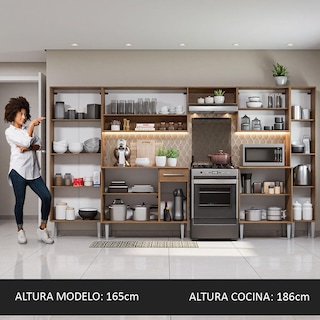 Foto 5 | Foto 5 | Armario Cocina Completo 325 cm Emilly Joy Madesa 01 color Negro