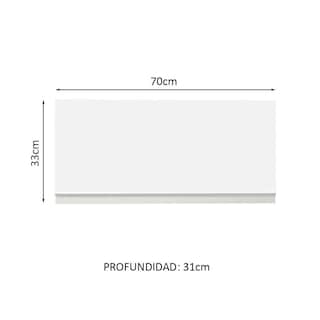 Foto 7 | Foto 7 | Armario de Cocina Madesa Glamy 70 cm 1 Puerta Abatible color Blanco