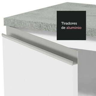 Foto 6 | Foto 6 | Mostrador 80 Cm 2 Cajones Glamy Madesa Blanco