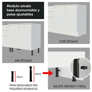 Foto 7 | Foto 7 | Cocina Integral Completa 280 cm Genova Madesa 04sr Blanco