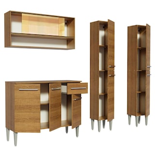 Foto 4 | Foto 4 | Cocina Compacta Emilly Winter Madesa 169cm Marrón