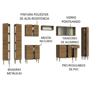 Foto 4 | Foto 4 | Cocina Integral Madesa GREM3250035Z color Marrón 8 Piezas