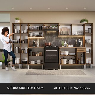 Foto 5 | Foto 5 | Cocina Integral Madesa GREM3250035Z color Marrón 8 Piezas