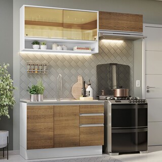 Foto 1 | Foto 1 | Cocina Compacta Madesa Glamy 200 cm color Marrón