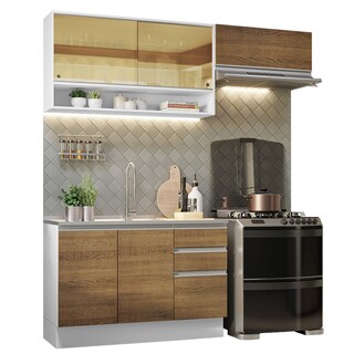 Foto 2 | Foto 2 | Cocina Compacta Madesa Glamy 200 cm color Marrón