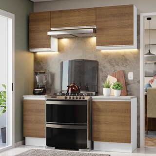 Foto 2 | Foto 2 | Cocina Compacta Madesa Glamy 180 Cm - Blanco/marrón 12