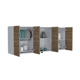 Foto 6 | Foto 6 | Gabinete Superior Vega color Miel Y Blanco Virtual Muebles