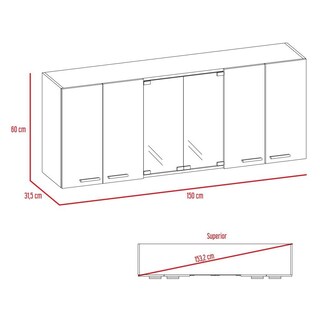 Foto 7 | Foto 7 | Gabinete Superior Vega color Miel Y Blanco Virtual Muebles