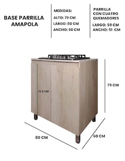 Foto 8 | Foto 8 | Gabinete de Cocina Decomobil con Parrilla