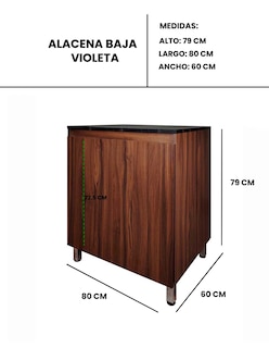 Foto 8 | Foto 8 | Gabinete Inferior De Cocina Mueble Para Parrilla Modelo Violeta