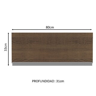 Foto 3 | Foto 3 | Alacena Madesa G258049BGL color Blanco y Marrón 1 Puerta Rebatible 80 CM