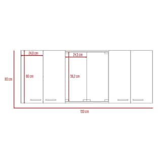 Foto 8 | Foto 8 | Gabinete Superior Vega color Blanco y Wengue Virtual Muebles