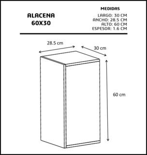 Foto 4 | Foto 4 | Alacena Genérica de 1 Puerta color Negro
