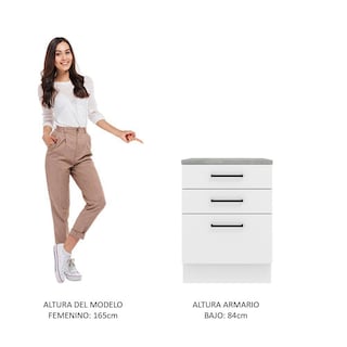 Foto 4 | Foto 4 | Mueble Inferior de Cocina Madesa Agata 60 CM 3 Cajones
