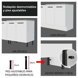 Foto 8 | Foto 8 | Mueble Inferior de Cocina Madesa Agata 60 CM 3 Cajones