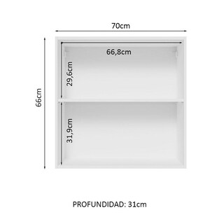 Foto 3 | Foto 3 | Alacena de Cocina Madesa Glamy 70 cm 2 Puertas