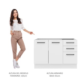 Foto 5 | Foto 5 | Mueble Inferior de Cocina Madesa Agata 2 Puertas y 3 Cajones
