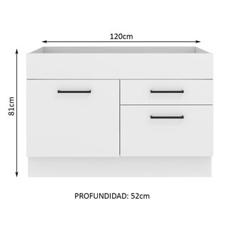 Foto 2 | Foto 2 | Mueble Inferior de Cocina Madesa Agata 1 Puerta y 2 Cajones