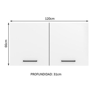 Foto 3 | Foto 3 | Alacena de Cocina Madesa Agata G25121AG 120 cm 2 Puertas